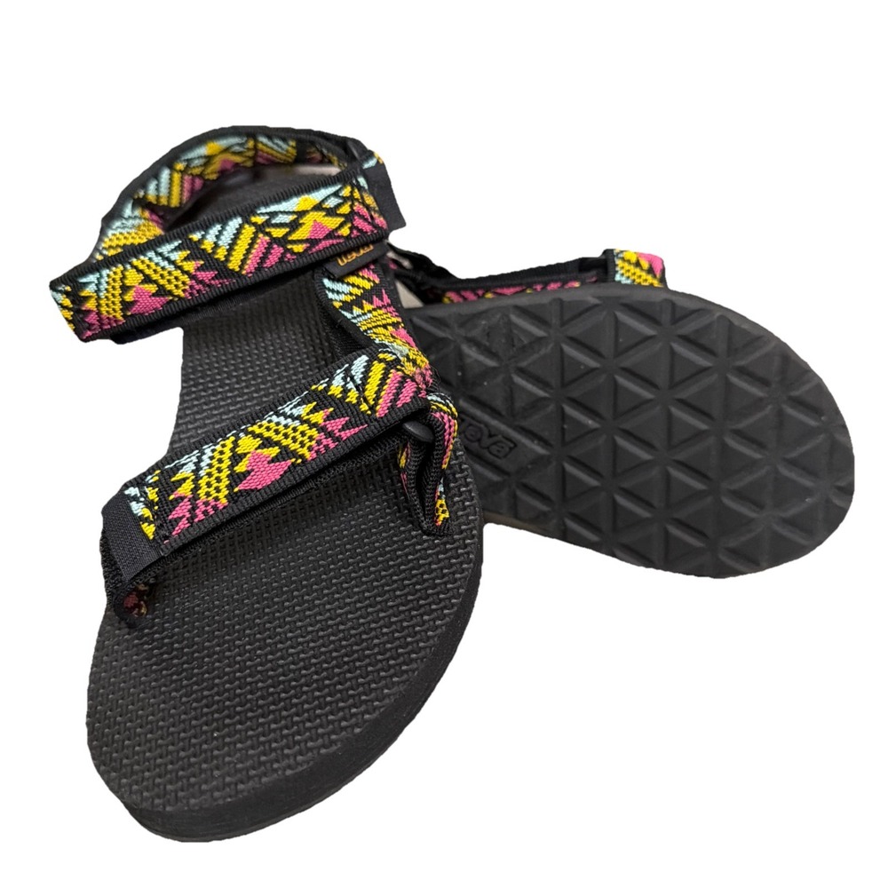Teva Women's 7 Universal Sandals Sporty Neon Geo Outdoor Hiking Festival Comfort